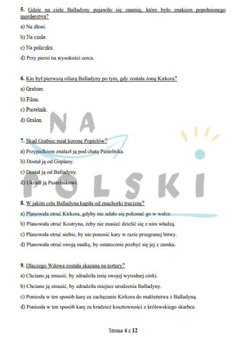 Dziecko Noego Sprawdzian Z Lektury www.napolski.edu.pl